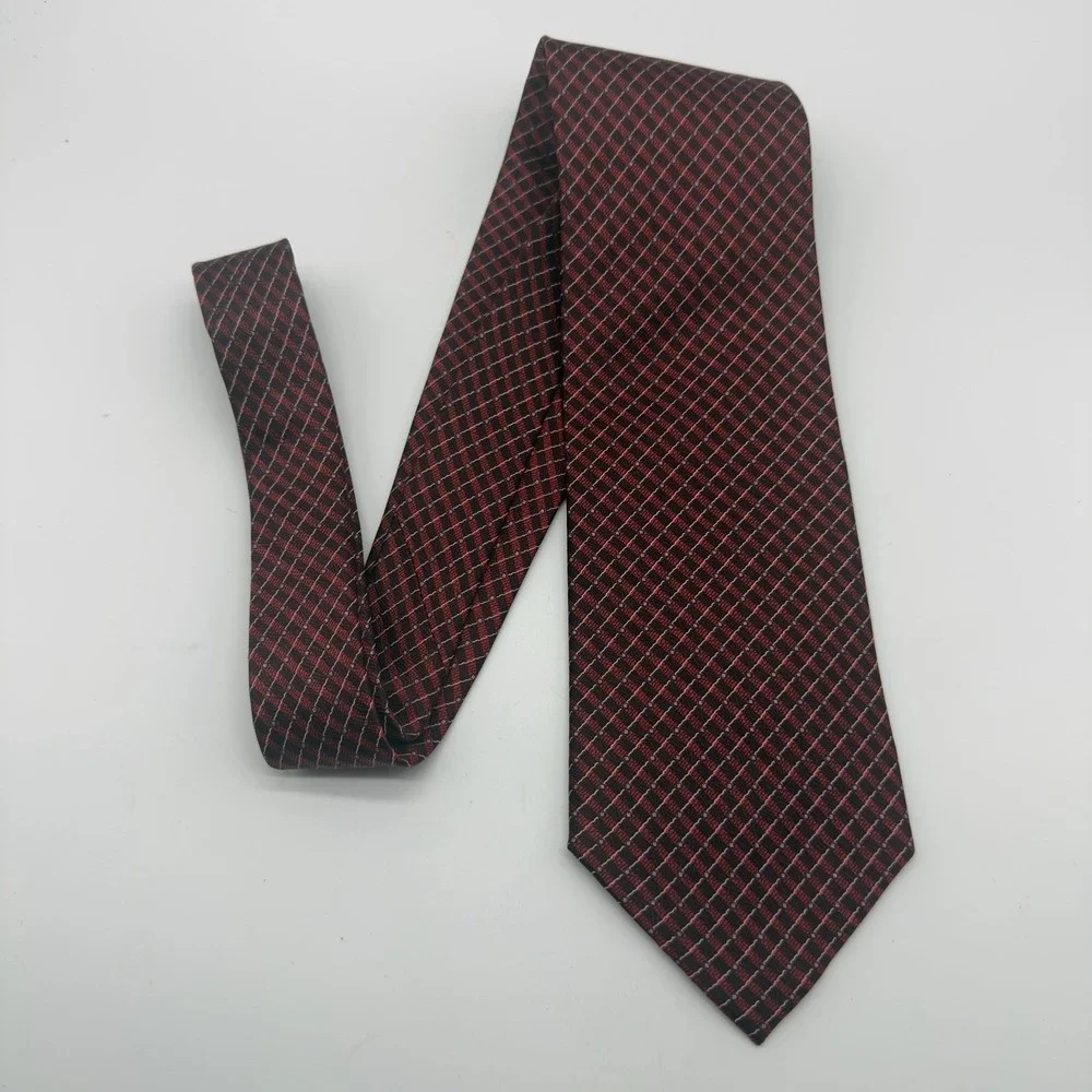 Men's Bocara Tie Necktie Red Black & Blue 100% silk‎ 60